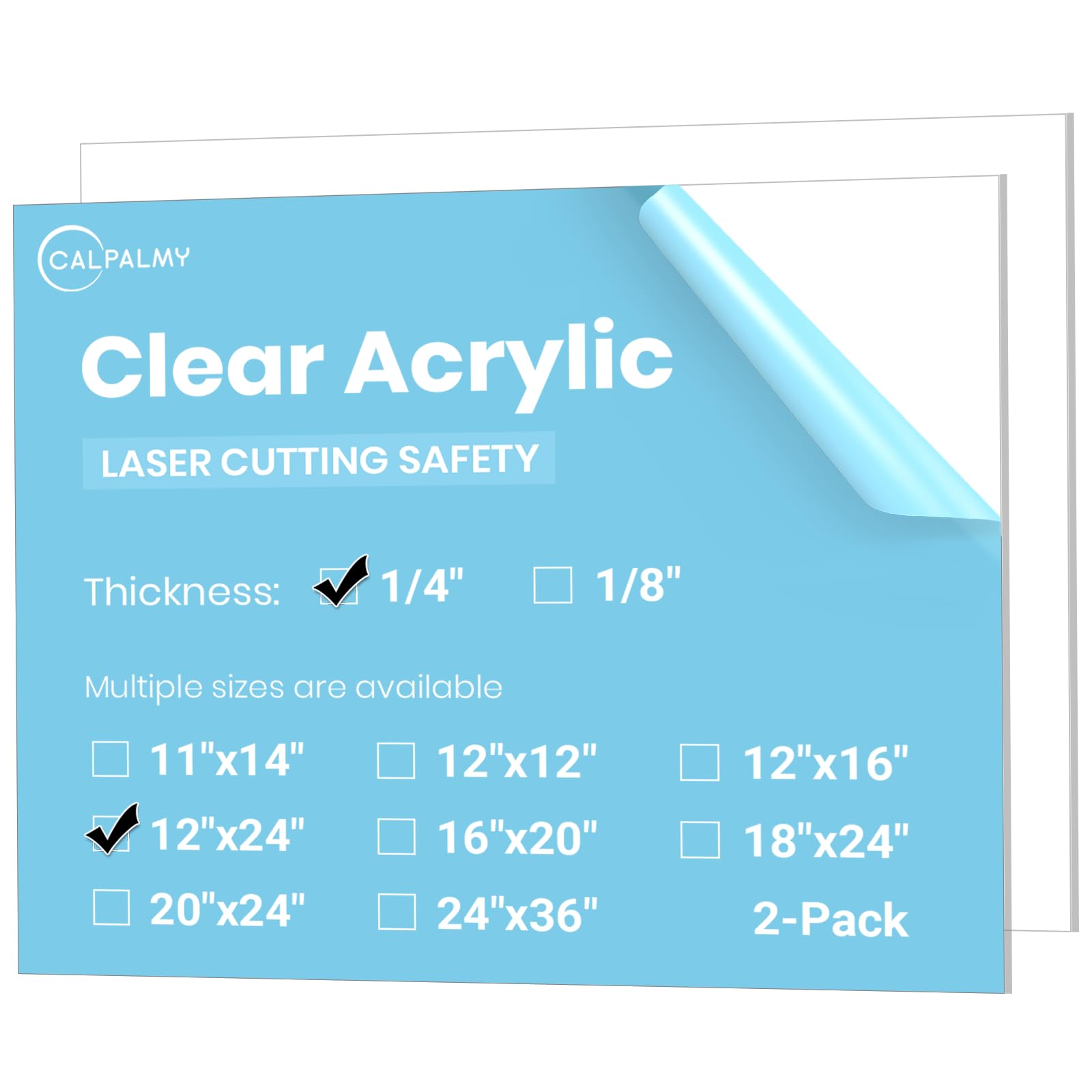 Clear Acrylic Sheets - 18x24 Sheets for Crafts & Signs -15 Clear Acrylic Sheets - 18x24 Sheets for Crafts & Signs -15