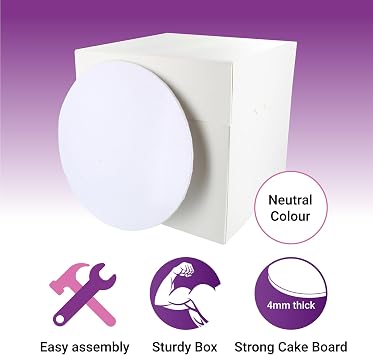 Culpitt 10 (25.5cm) White Masonite Board & Extra Tall Box Set