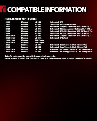 Miniatura 2 de Torchbeam Puntales delanteros de repuesto para Toyota 4Runner 2003-2023, Toyota Tacoma 2005-2015, Toyota FJ Cruiser 2007-2014 171371L171371R, 2