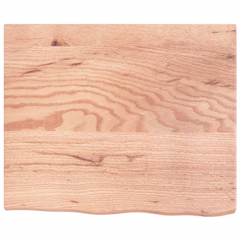 Estantería de madera maciza de roble, 60 x 50 cm, color marrón claro