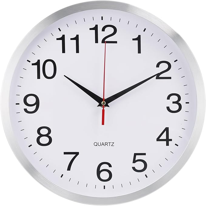 Reloj de Pared de Metal Silencioso y Moderno de 12 pulgadas miniatura 2