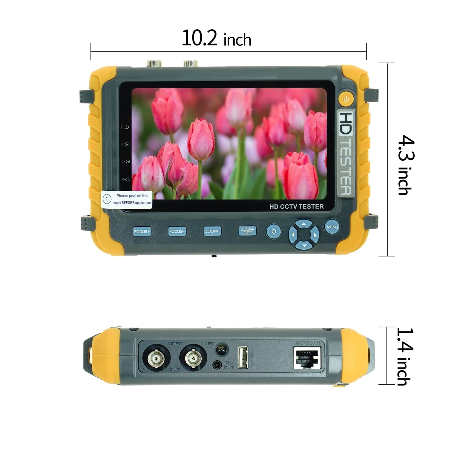 IV8W CCTV Tester For Telecamere Monitor 8MP ADH CVI TVI CVBS 4 Ins 1 Telecamere HD Tester Coassiale DC12V Potenza Di Uscita CCTV Tester Strumento Di Test