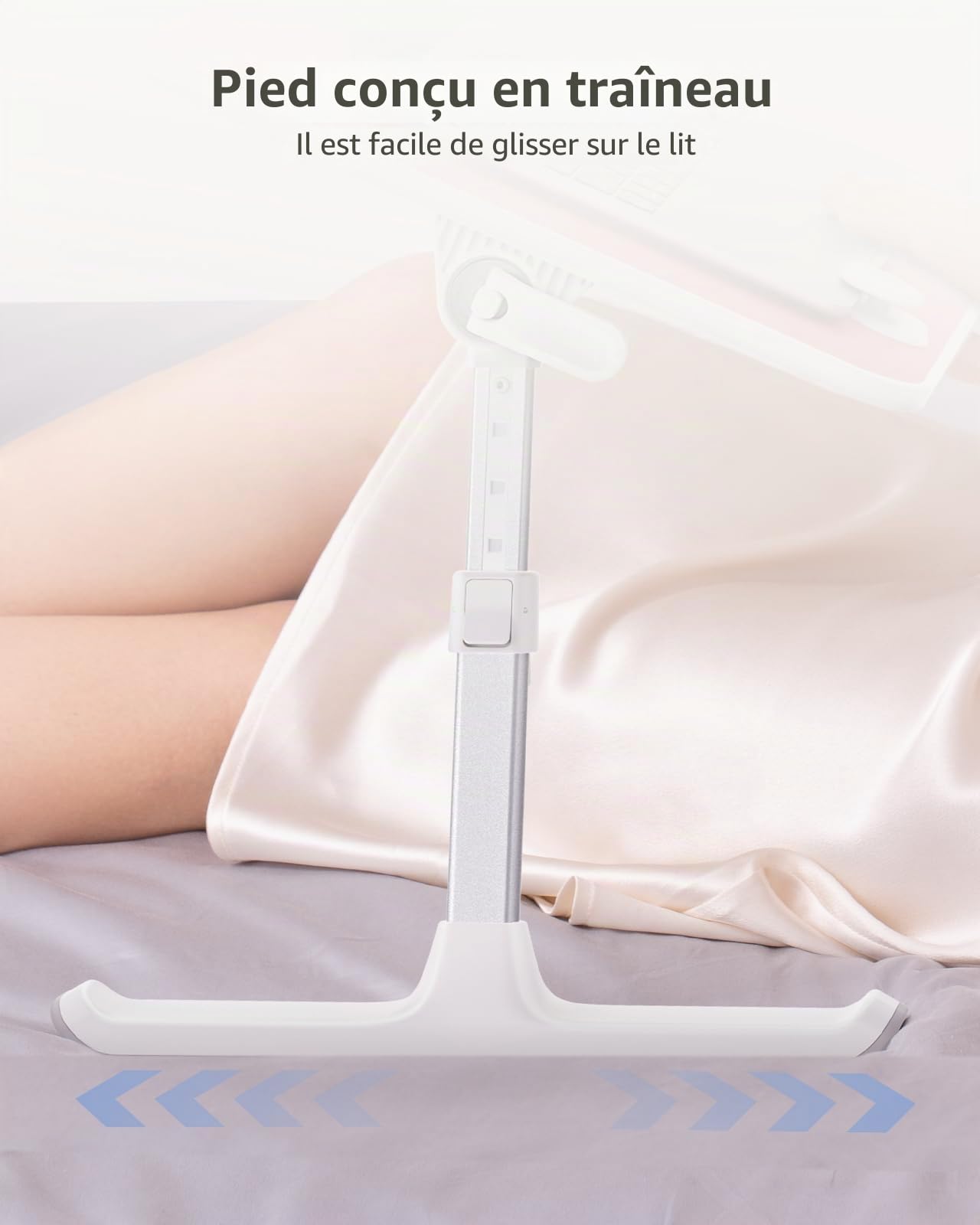 SAIJI Table de lit pliable pour ordinateur portable, 5 positions, convient pour canapé, sol, travail et étude