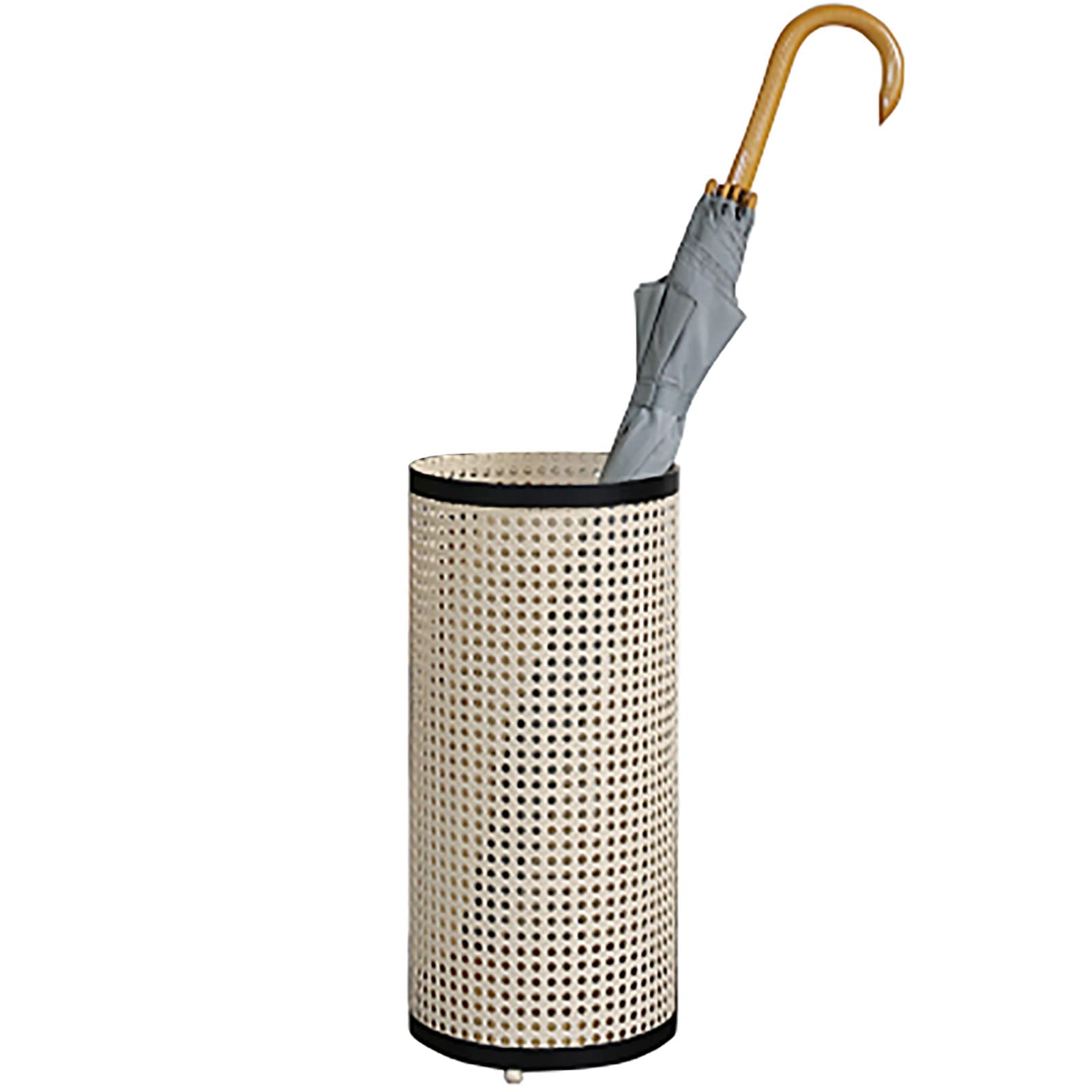 Petit porte-parapluie d'entrée métallique évidé contre l'humidité intérieure