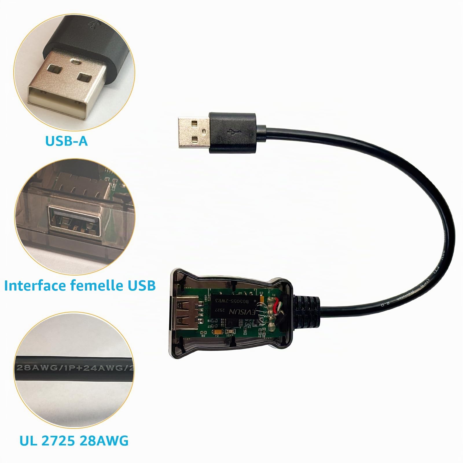 DSD Tech Isolateur USB SH-G01L Prend en Charge l'isolation Haute Vitesse USB 2.0 480Mbps