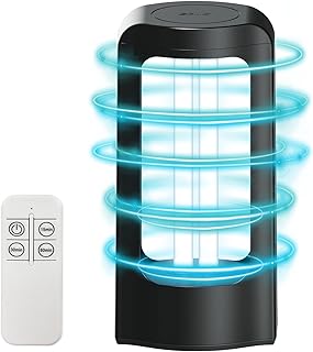 SANSI - 27W UV Disinfection Lamp, UVC Sterilization Lamp with Remote Control (Wavelength 254nm), Portable UV Sterilizer for Bedroom, Hotel, Kitchen, Bathroom, Ozone Free