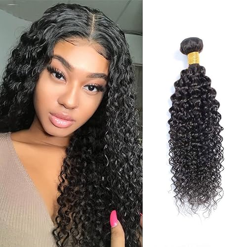 Cabello humano rizado brasileño de 20 pulgadas, 8A, sin procesar, 1 paquete de cabello virgen, rizado, rizado, paquete único (3.53oz) color natural