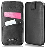 KAVAJ iPhone 8/7 / 6S / 6 Holster Case Leather Miami Black Slim-Fit Pouch Leather Holster Wallet-Case Genuine Leather Case Cover With Business Card Holder for Apple iPhone8