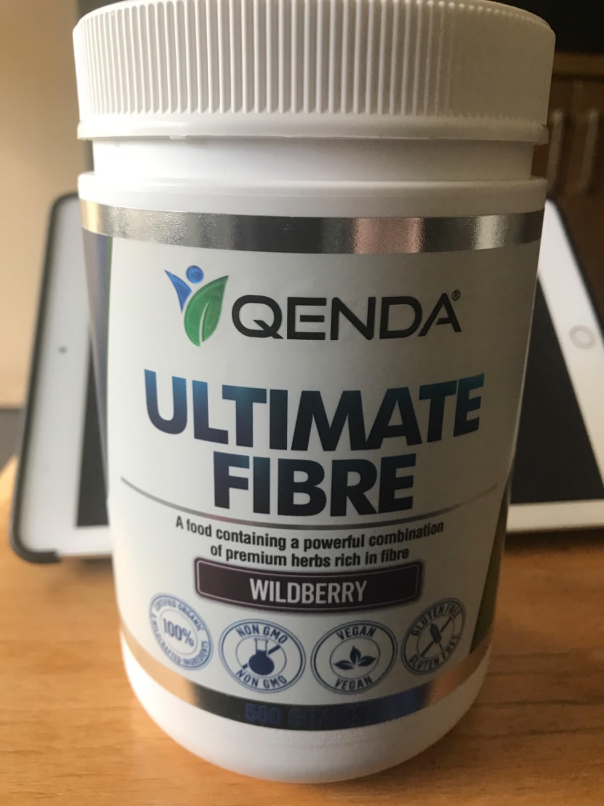 Ultimate Fibre (Formerly Qenda Bowel Restore) 100 Certified Organic Dietary Fibre. 500g