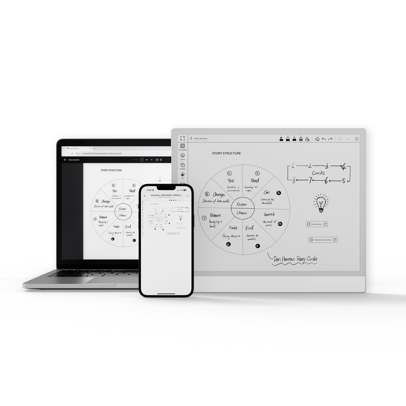 BOOX Tablet Note Max 13,3" Notatnik B/W 300 ppi 128 GB Android 13 E-Ink WiFi BT (bez światła przedniego)