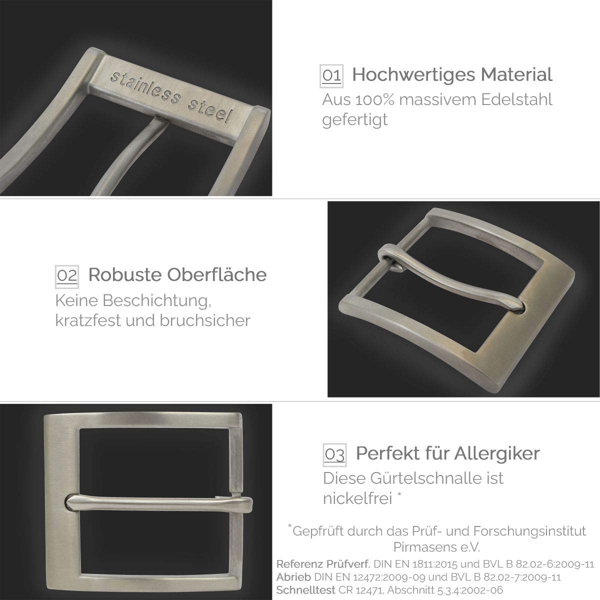 BELTINGER Gürtel mit Edelstahl-Gürtelschnalle und Krokoprägung 4 cm | Leder-Gürtel 40mm Kroko-Optik | Kroko-Muster 4cm