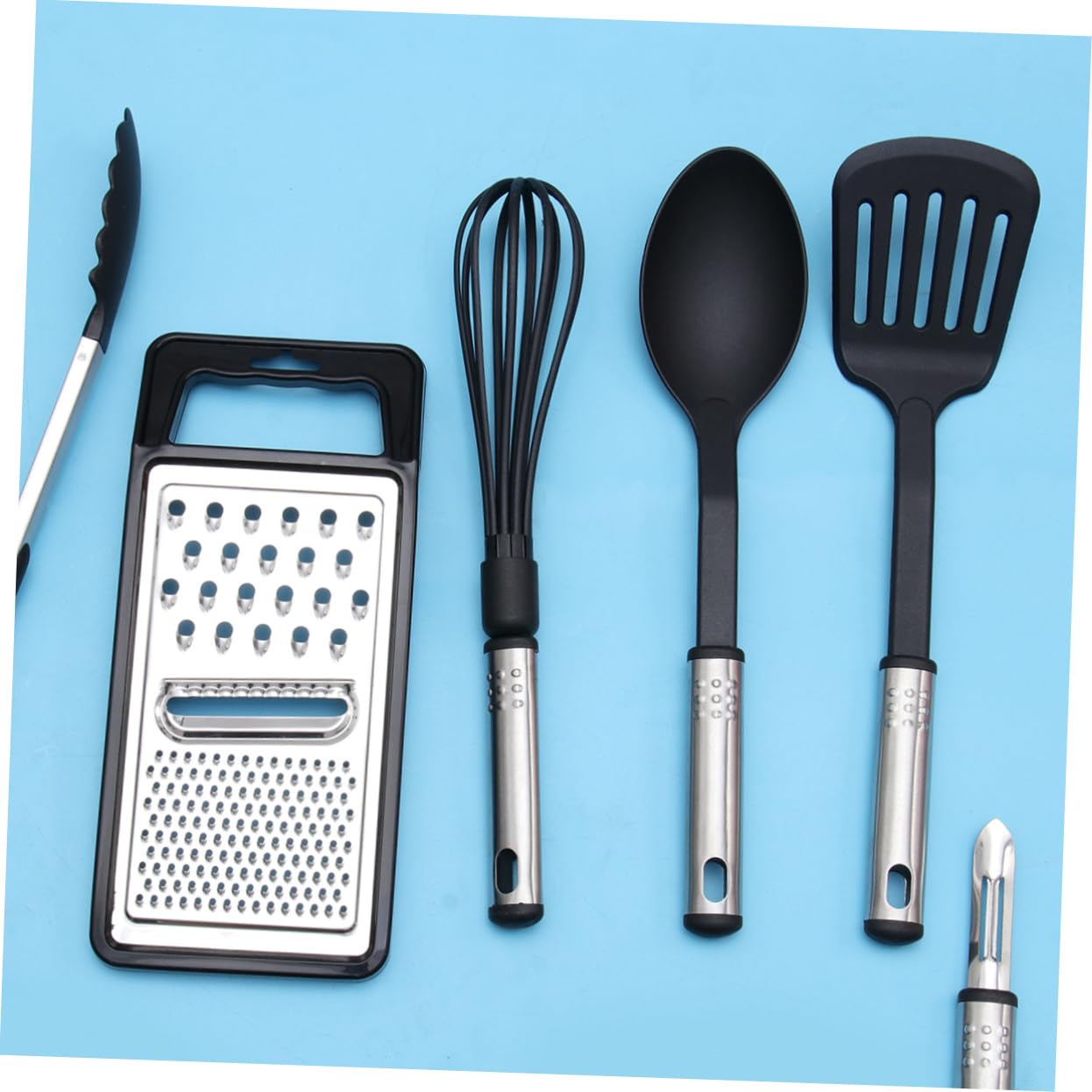 24pezzi Utensili Da Cucina in Acciaio Resistente Extra Lunghi Antiaderenti Per Pentole Antiaderenti Resistenti Al Caldo Duraturi Utensili Da Cucina Per Cucinare Cibi Gustosi