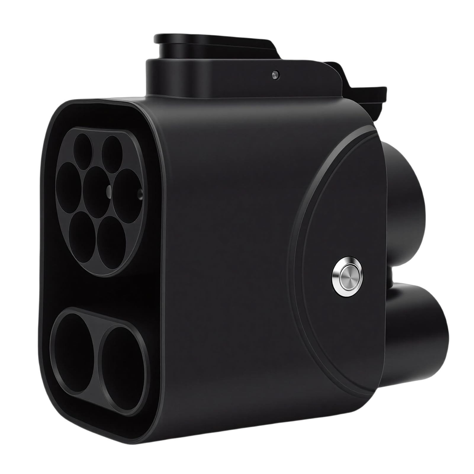Dilwe Adapter CCS2 do CCS1 Metalowy Plastikowy Adapter do ładowania Pojazdów Elektrycznych 1000 V 250 A z Monitorowaniem Temperatury i walizką Przenoszenia dla Kierowców Pojazdów Elektrycznych CCS1
