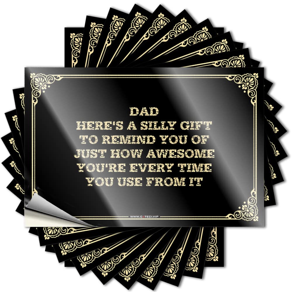 Dad,Here's A Silly Gift to Remind You of Just How Awesome You're Every Time You Tattoo Cottage Core Decorations | Fun Hat Removable Decal Pack(6X9CM)