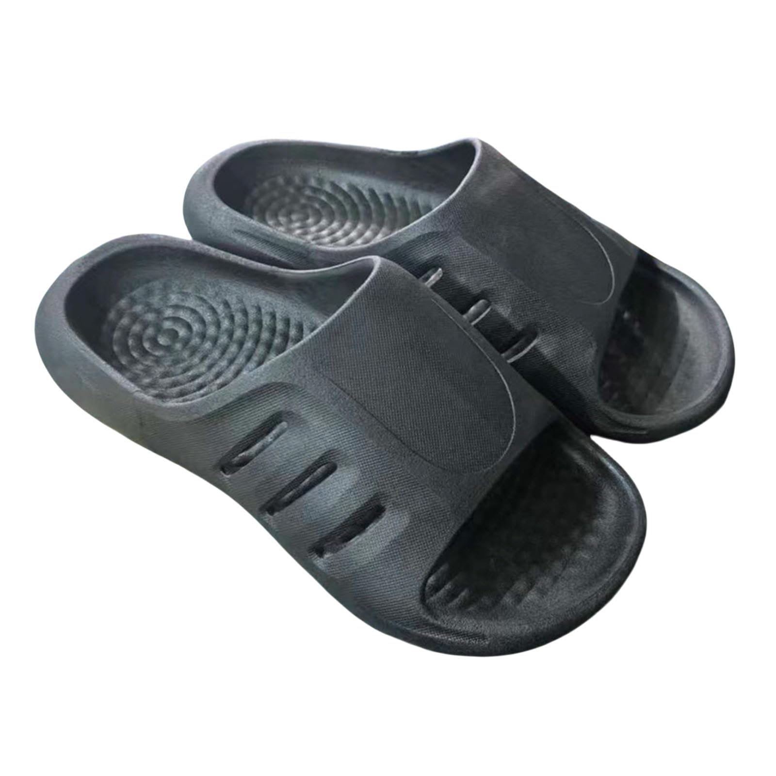 Claquette Hommes Slippées De Merde Et Sandales pour Femmes Couples Toppons Chaussures Plage-noir-38-39 Longueur La Chaussure 255 Mm
