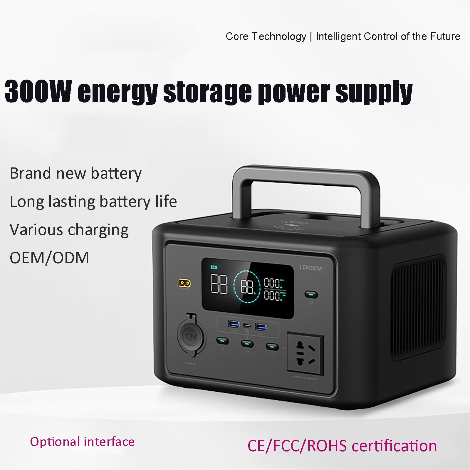 Station d'alimentation Portable 288 Wh avec Prise Secteur 300 W/100 V-240 V, Batterie Externe Solaire pour Camping-Cars, véhicules de Loisirs et véhicules de Secours.