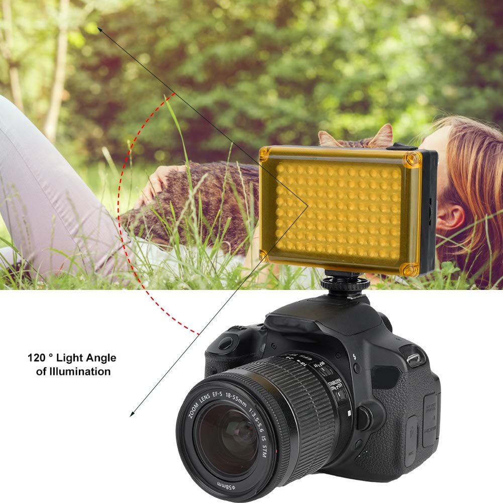 Kamera LED-Licht, On-Kamera Video füllen Licht Lampe 5500K 96 Pcs LED für Hochzeit, außerhalb des Schießens, Nachrichten-Interview