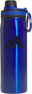 adidas 20 oz Stainless Steel Water Bottle, Insulated Double-Walled 18/8 Metal, Men, Women, Girls and Boys