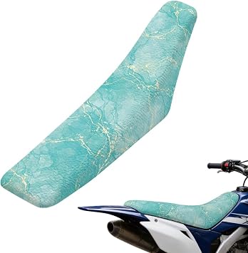 XYZCANDO Marble Pattern Blue Dirt Bike Seat Cover Seat Cushion Covers Protection Soft for Most Pit Dirt Bike CRF YZ KX WR XR SSR Faux Leather Dustproof Cushion Covers