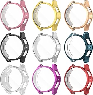[9 Pack] Galaxy Watch 5 40mm 44mm Screen Protector Bumper Case Soft TPU Protective Case Compatible with Samsung Galaxy Watch 5 (9-Color, 40mm)