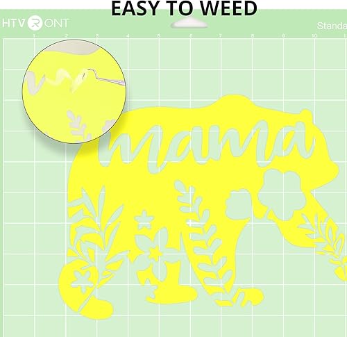 Miniatura 129 de Vinilo para Cricut – Juego de hojas de vinilo adhesivas permanentes – Hojas de vinilo de 12 x 12 pulgadas / 30.48 x 30.48 cm. y hojas de cinta de 12