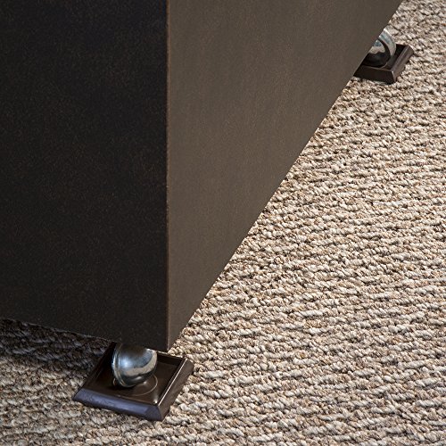 SoftTouch 4653295N Furniture Caster Cups Square for Carpet or Durable Hard Floors, 1-3/4 Inch, 4 Pack, Brown, 4 Count - Thumbnail 5