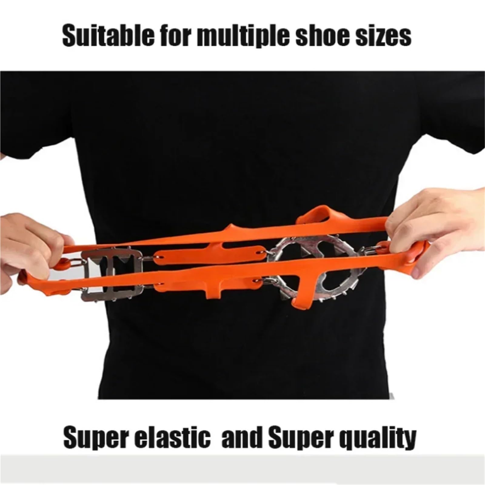 Grödel 18 Teeth Steel Ice Gripper Spike for Shoes Anti Slip Climbing Hiking Snow Spikes Crampons Cleats Grips Boots Cover Crampon für Winterwanderungen