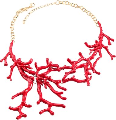 Red Coral Necklace Female Temperament Net Red Collarbone Chain Student Adjustable Chain Jewelry