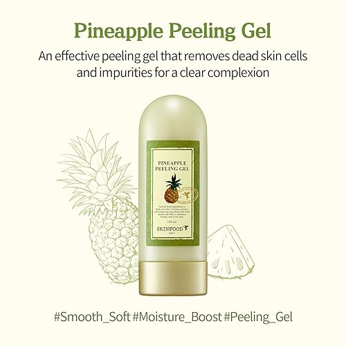 Miniatura 3 de SKINFOOD Gel exfoliante de piña de 338 onzas líquidas 34fl oz gel exfoliante facial profundo AHA de piña y aloe elimina el seebro la piel