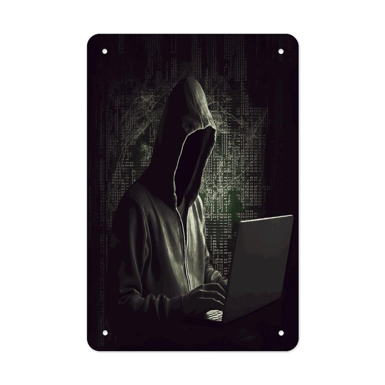 Btcowzrv Style Hacker2 Metal Tin Sign Wall Decor Hanging Plaque