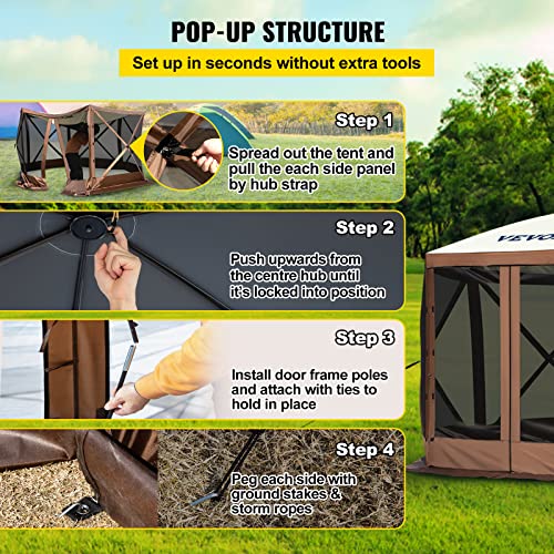 Vevor 12 X 12 FT POP-UP GAZEBO SCREEN TENT Pop-Up Gazebo Screen Tent thumb #4