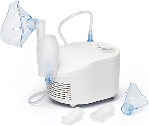 OMRON X101 Nebulizador portátil para adultos y niños. Fácil de usar y limpiar. Nebulizador para el tratamiento efectivo de enfermedades respiratorias como asma, resfriados y alergias