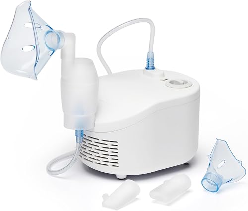 OMRON X101 Nebulizador portátil para adultos y niños. Fácil de usar y limpiar. Nebulizador para el tratamiento efectivo de enfermedades respiratorias como asma, resfriados y alergias