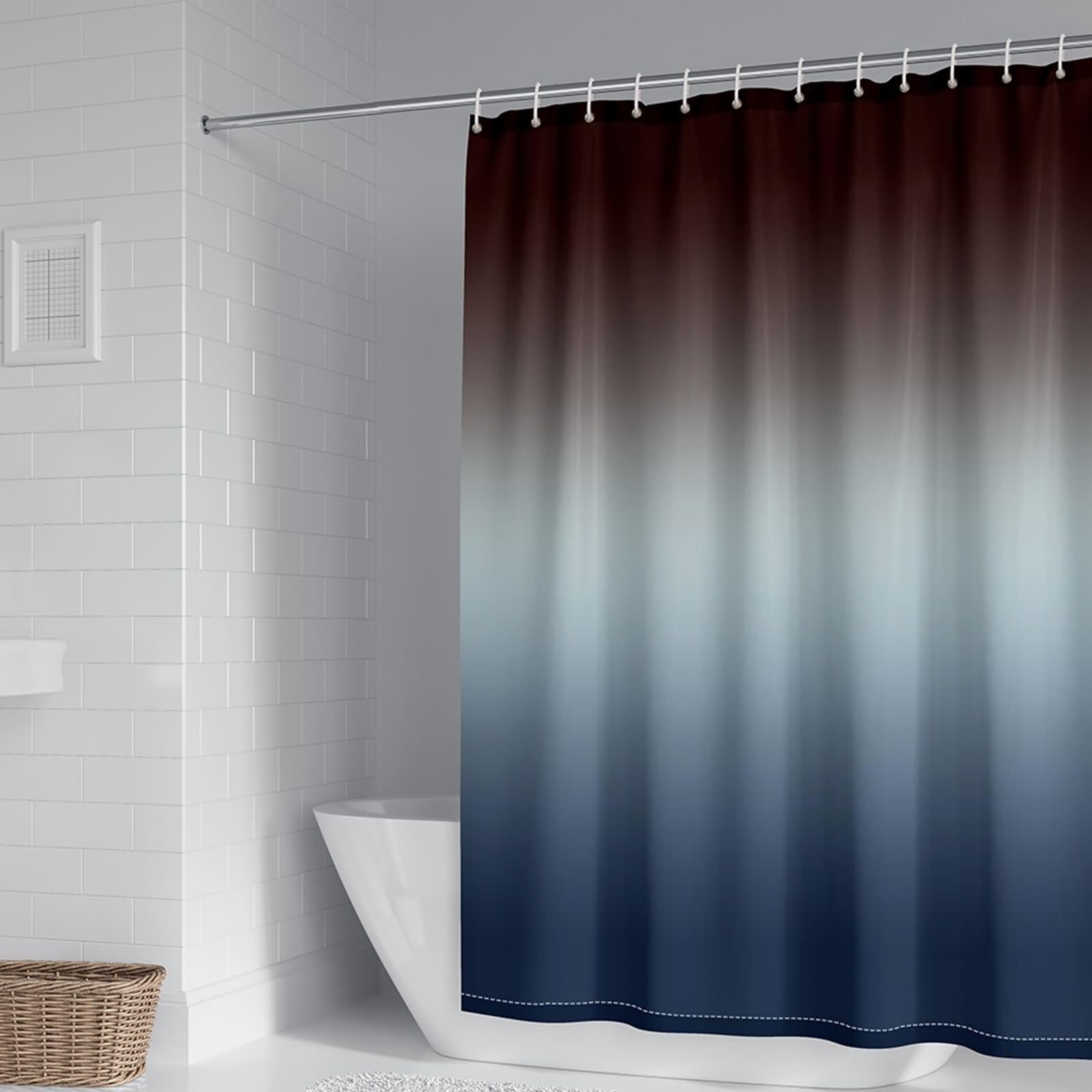 Rideau de douche imperméable en polyester anti-éclaboussures
