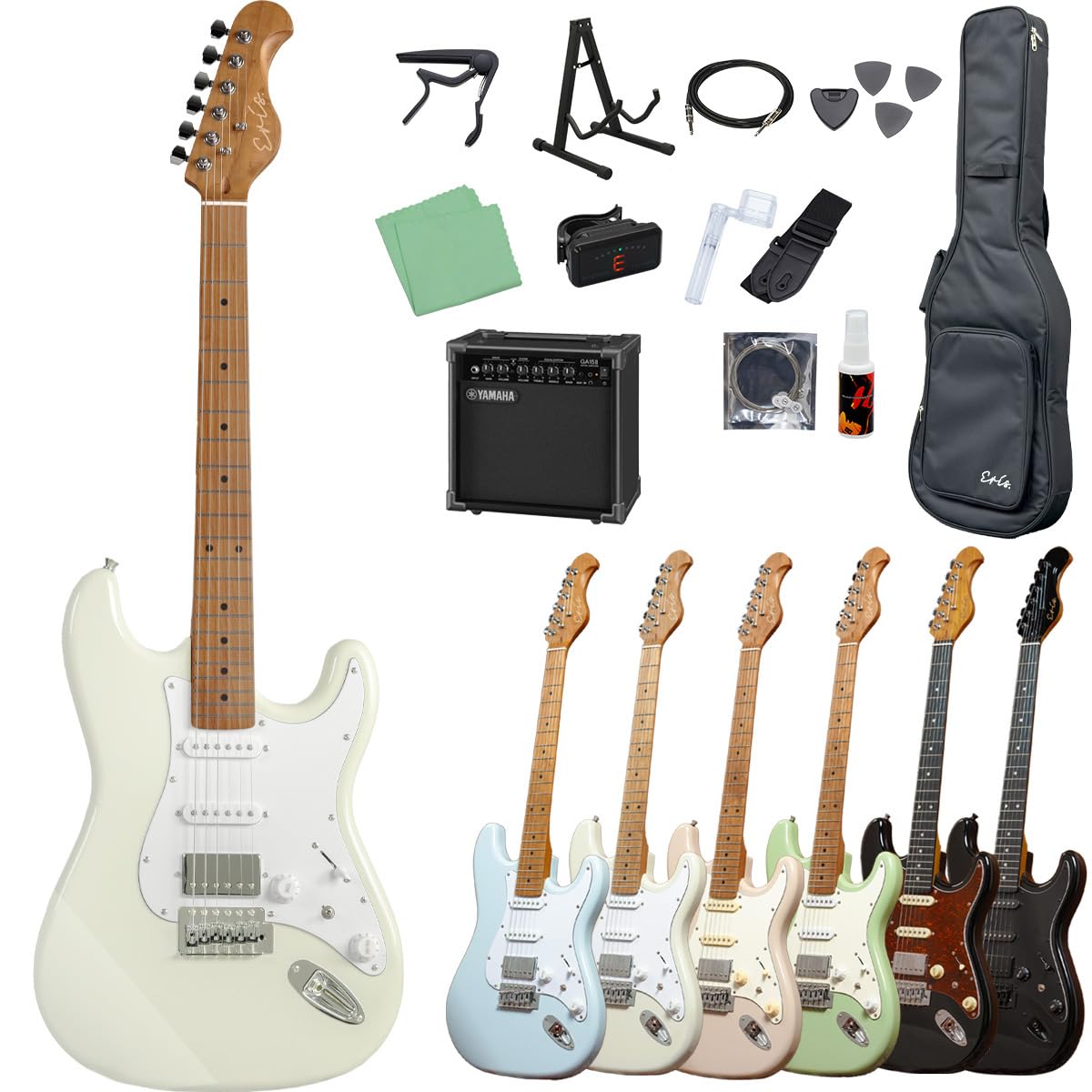 エレキギターボディ&ネック Amazon | Eris. Nestia エレキギター初心者セット SSH コイルタップ