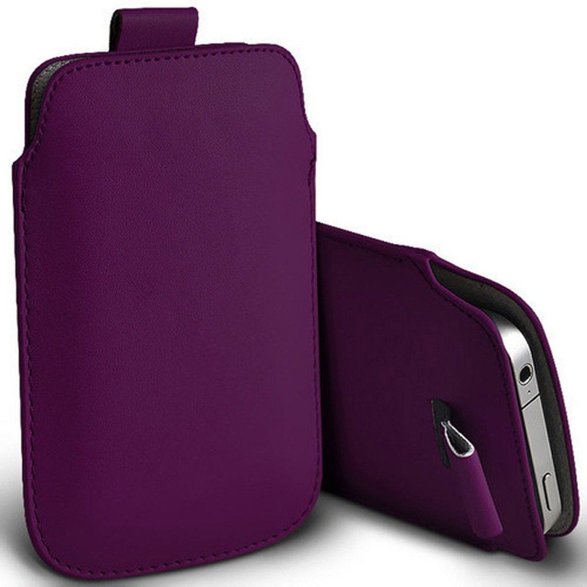 Digi Pig® Durable Protective Phone Pouch Cover With Easy Access Pull Tab For NOKIA 105 (2017) Mobiles - Dark Purple