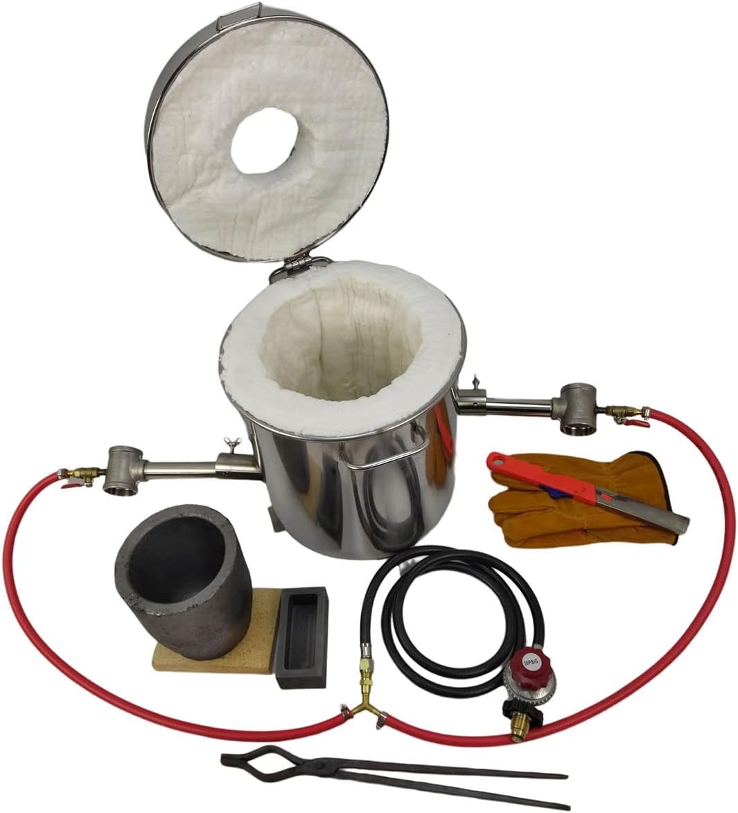 Buy Double Burner 10 KG Gas Metal Melting Furnace Propane Casting