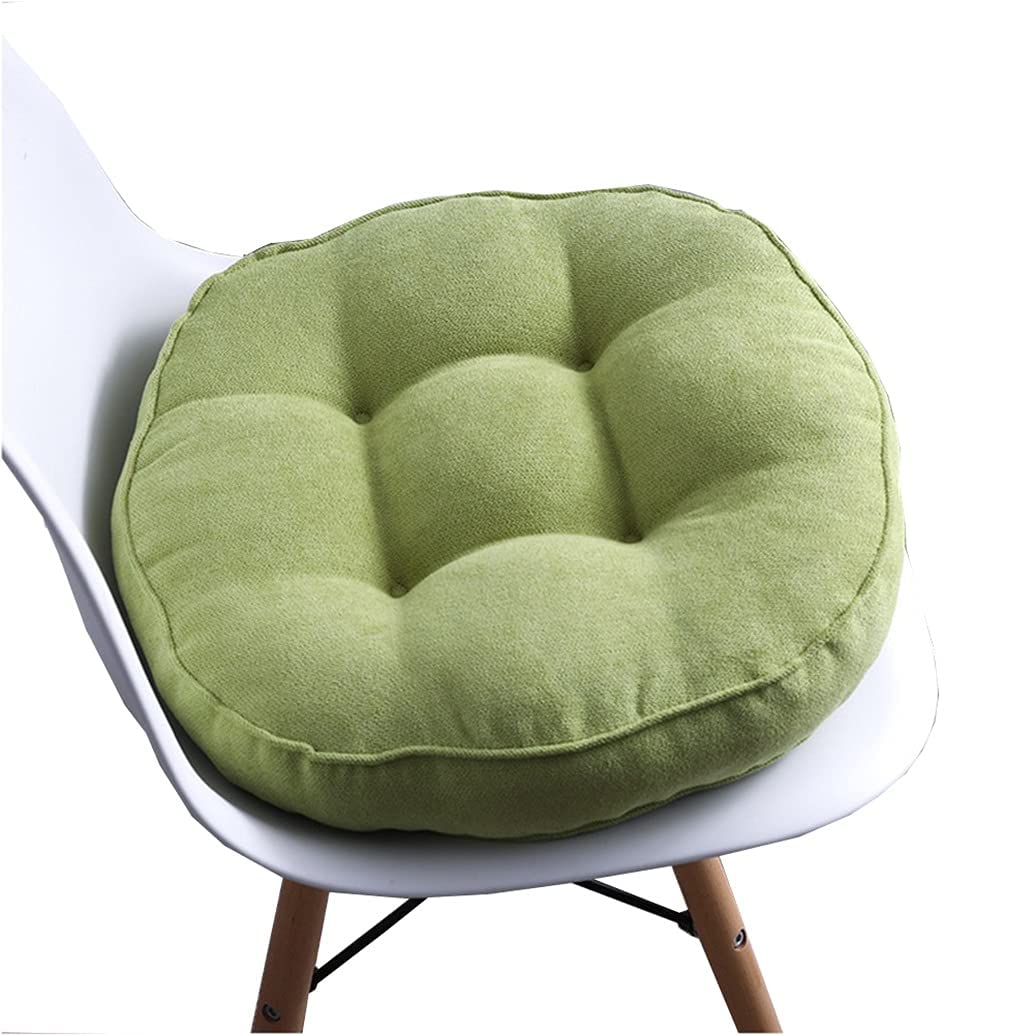 Coussin de sol en coton perlé haut de gamme vert rond pour assise et dossier de canapé