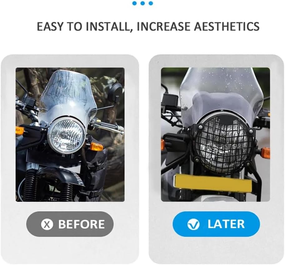 Motorcycle Headlight Guard Headlight Protection Grille Headlight Cover for Royal Enfield Himalayan 2016-2021 2020 2019 2018 2017