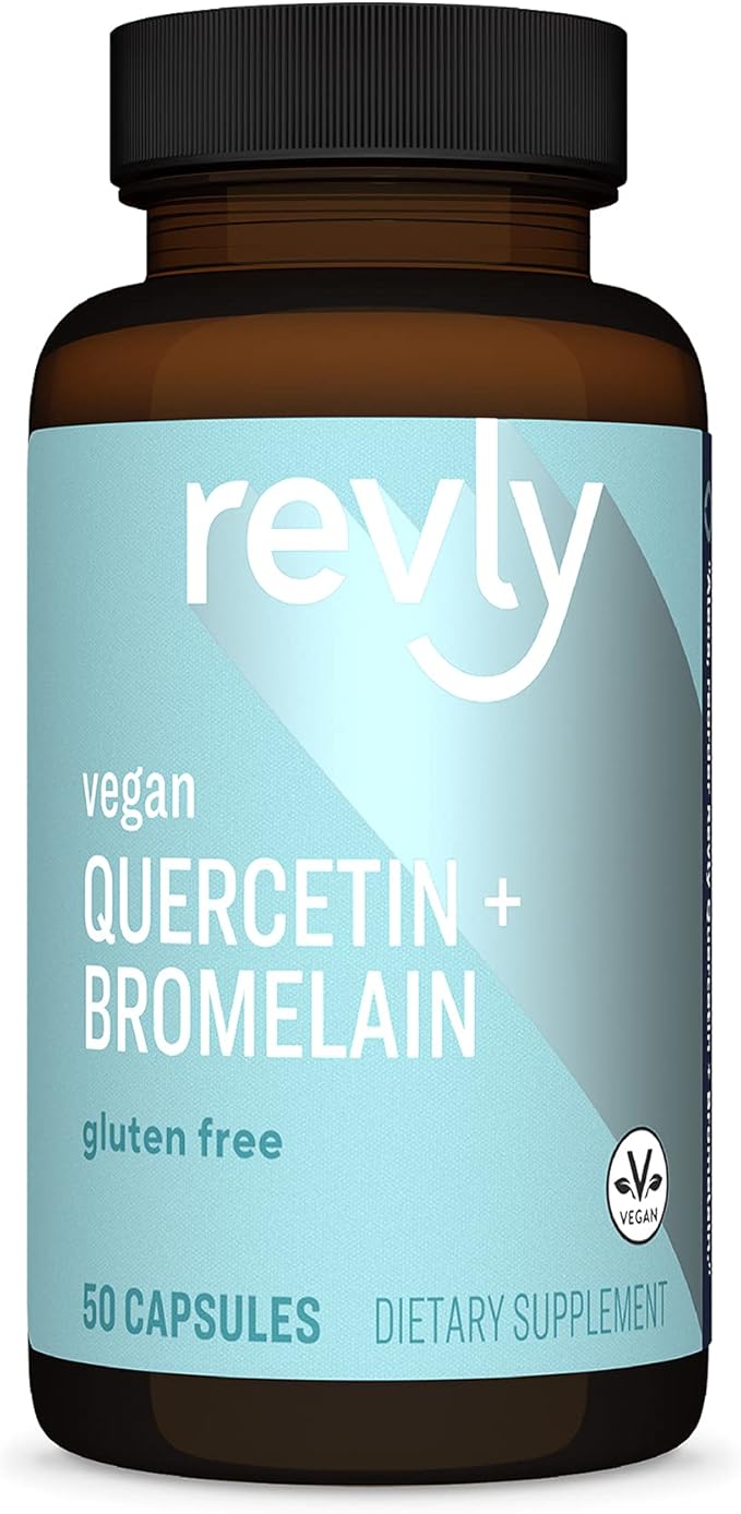Amazon Brand Revly Quercetin + Bromelain, 500 mg