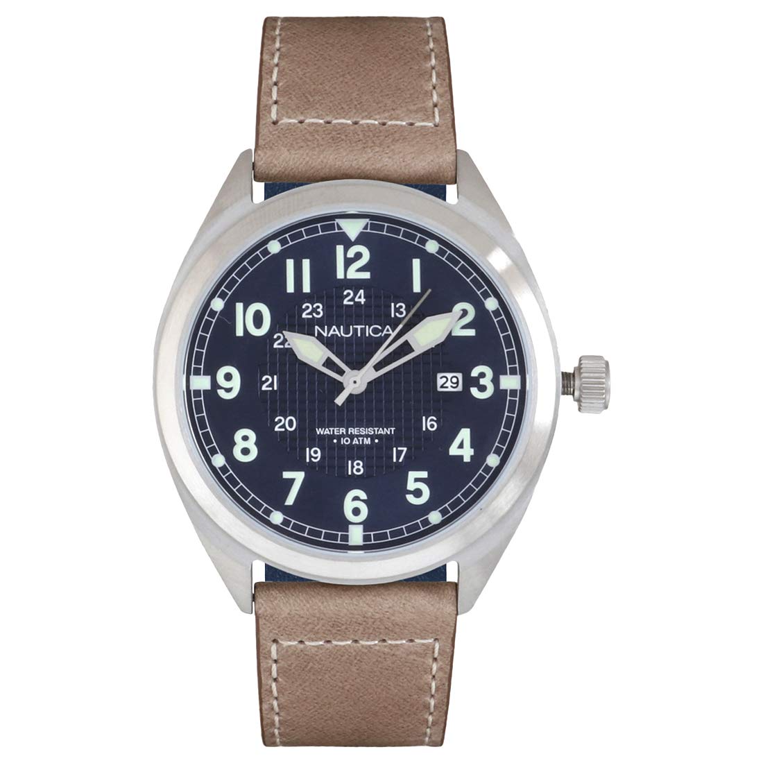 Nautica (NAVTJ) Men's Analogue Quartz Watch with Leather Strap NAPBTP002