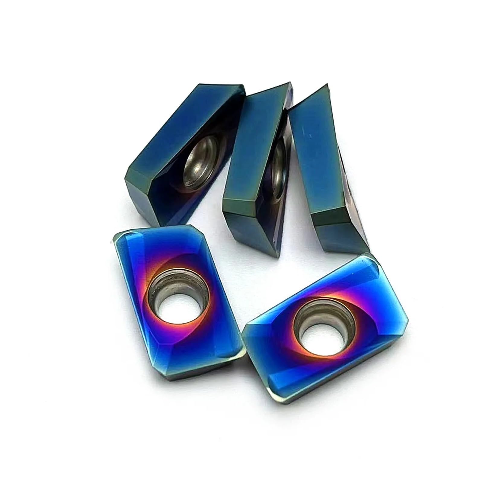 10 Uds. Inserto De Carburo Herramienta Corte Fresado Torno Azul Hoja CNC(APMT1604 H2 KT7030)