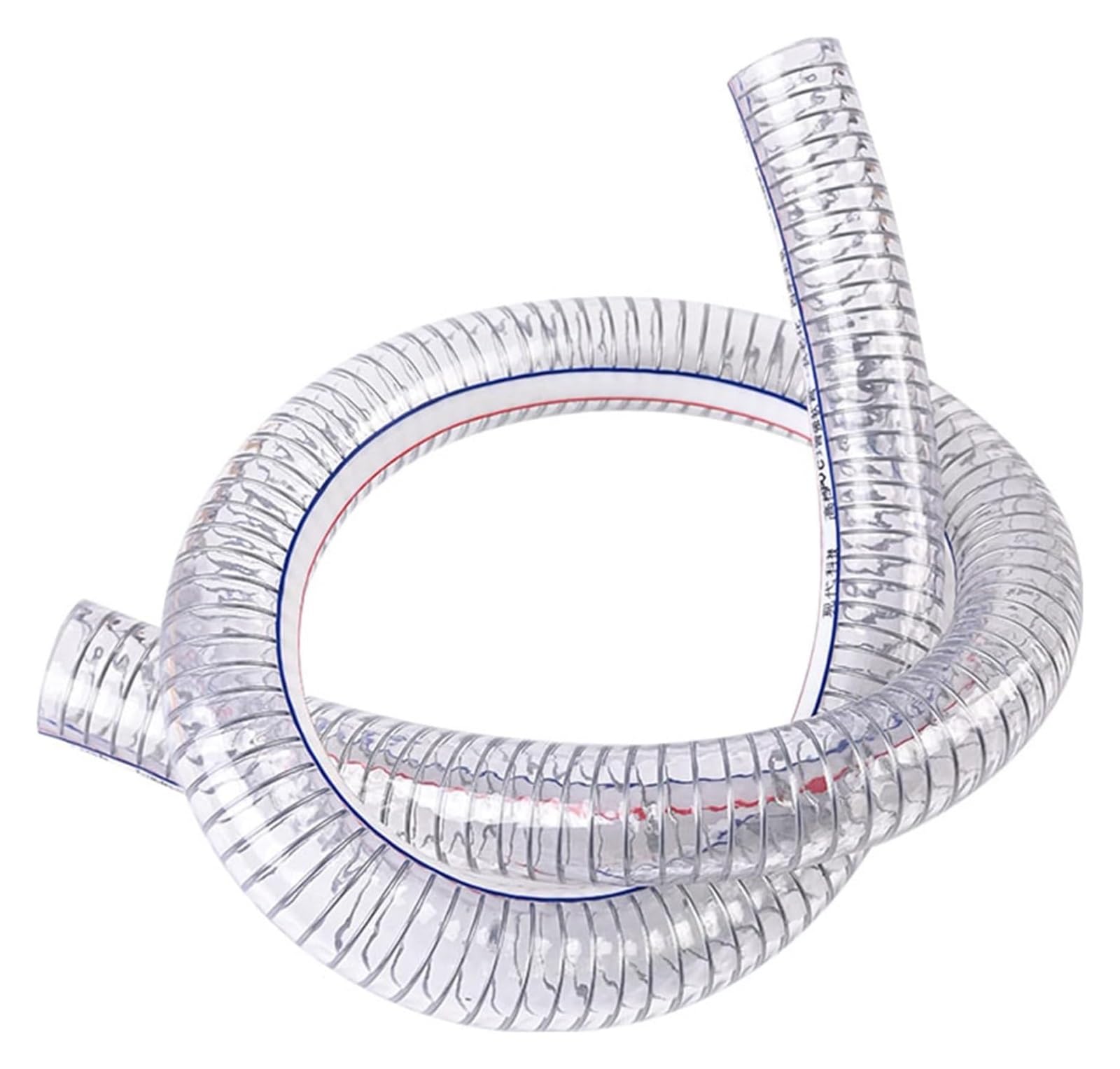 Transparent Steel Wire Suction Hose, PVC Steel Wire Reinforced Drainage Hose 7.5 cm ID Thickness 3.5-8mm(Thickness:5mm)
