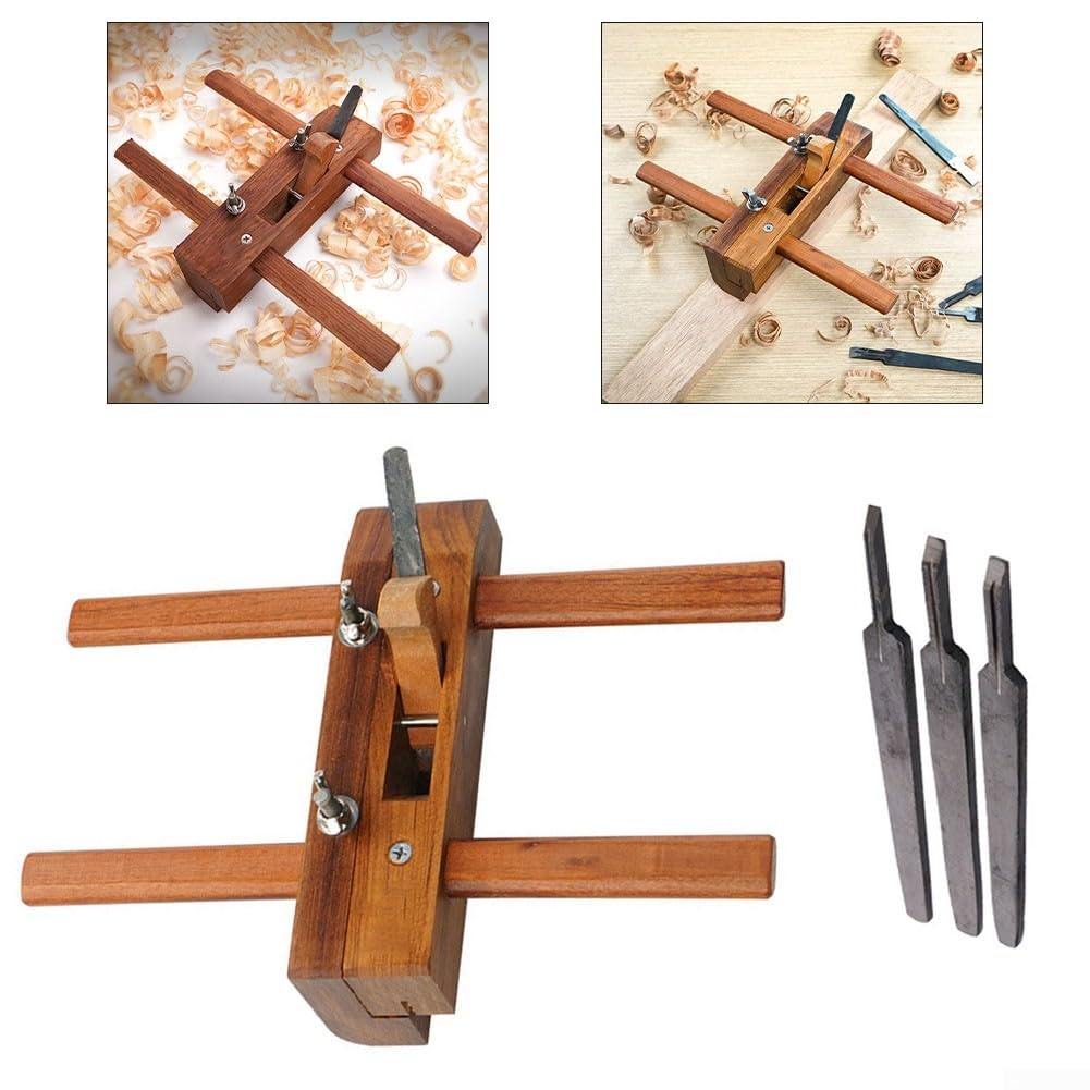Oniissy Pialla per scanalatura in legno, per falegnameria lucida, strumento per falegnameria, perfetta per progetti di falegnameria, include lame (A)