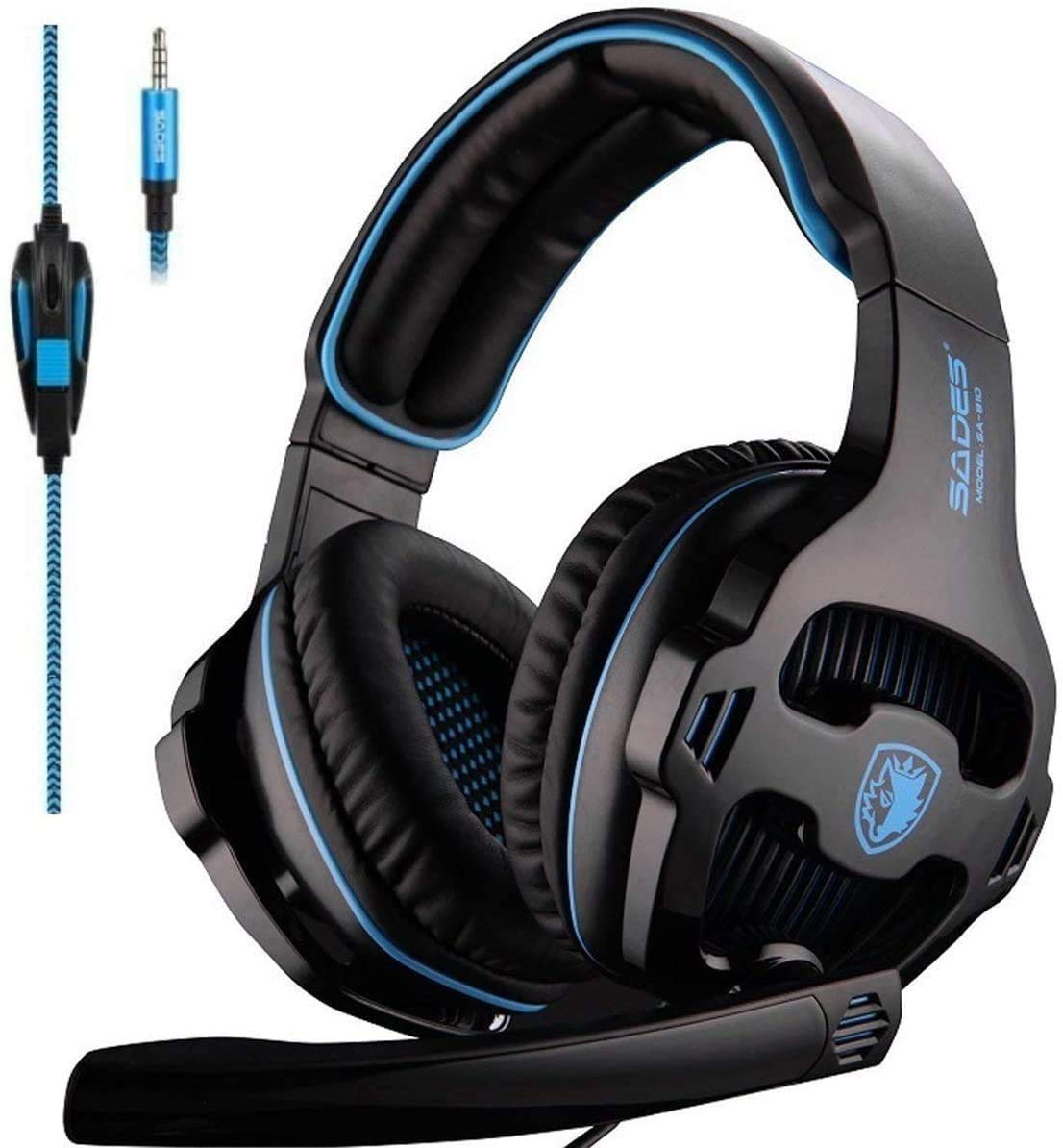 SADES Gaming Headset for Xbox One, Surround Sound Stereo Over-Ear Headphones with Noise Cancelling Mic, Volume Control, for PC/Mac/Laptop/Desktop