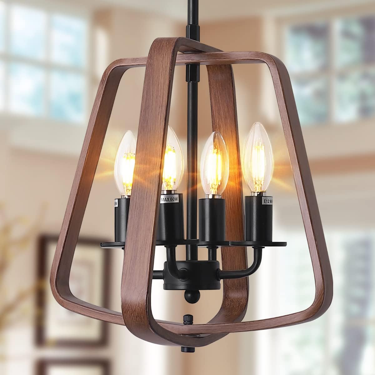 Exсluѕіvе Dіѕсоunt 70% Prісе 4-Lights Farmhouse Chandelier Rustic Pendant Light Wood Metal Farmhouse Dining Room Light, Kitchen Island Pendant Light with Oil Rubbed Bronze Finish, Adjustable Height Exсluѕіvе Dіѕсоunt 70% Prісе 4-Lights Farmhouse Chandelier Rustic Pendant Light Wood Metal Farmhouse Dining Room Light, Kitchen Island Pendant Light with Oil Rubbed Bronze Finish, Adjustable Height