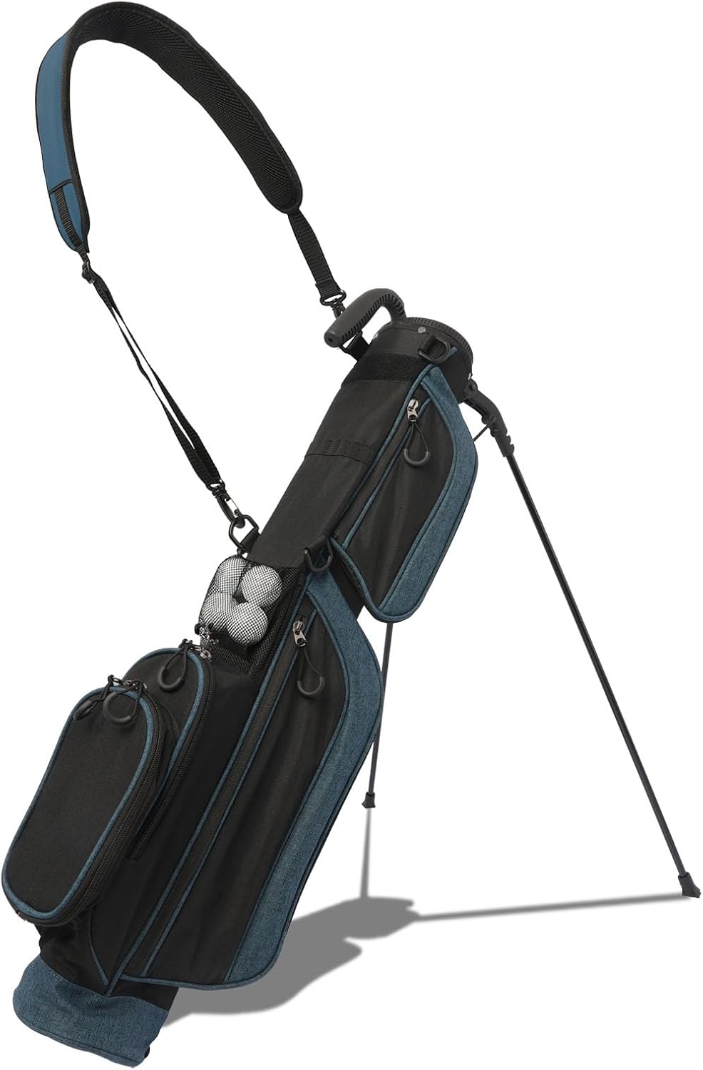 Ultralight 2-Way Golf Stand Bag with 6 Pockets & Insulated Cooler Pocket | Padded Single Strap, Golf Carry Bag, Easy to Hang on Cart
