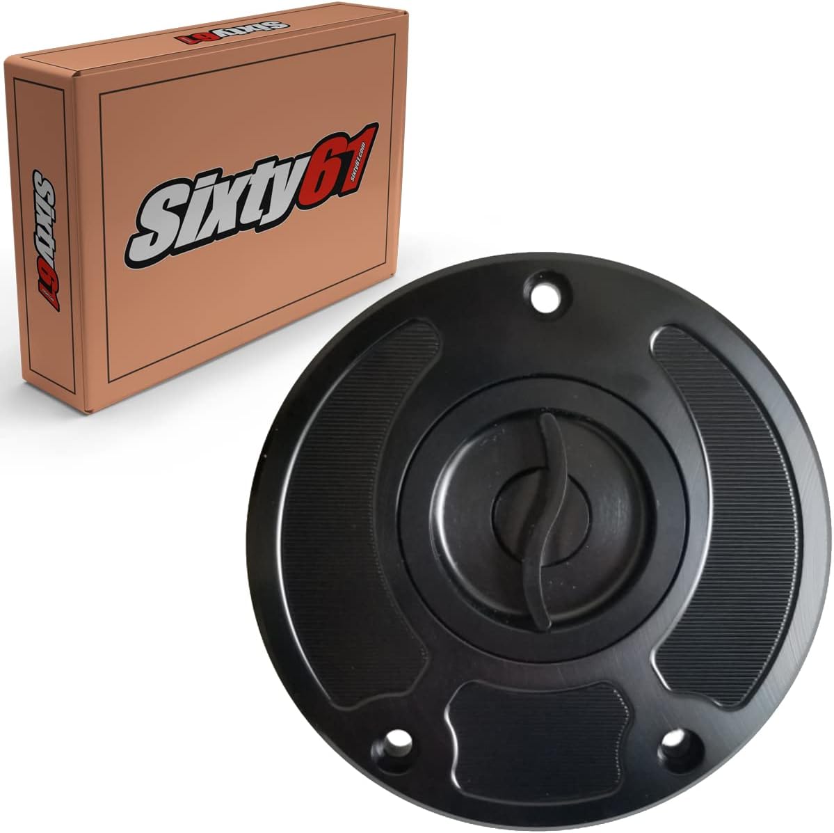 Black Gas Cap Compatible With Kawasaki ZX10 ZX10R 2007-2020 Fuel Tank Keyless