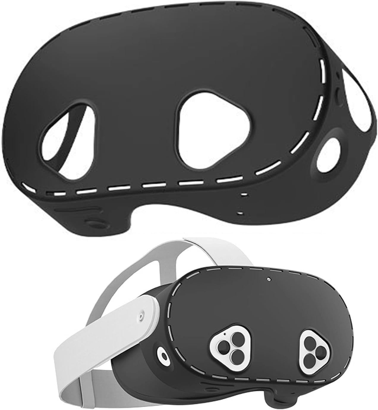 for Quest3S Silicone Cover, Front Shell Protective Sleeve Case Compatible with Quest 3s, VR Headset Protector Washable Sweatproof and Wear-Resistant