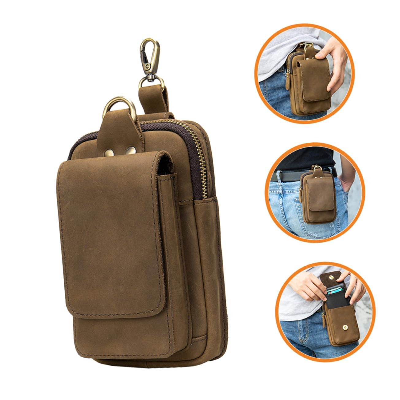 Gatuida Pochette pour Téléphone Portable Étui de Ceinture Compact et Léger pour Ranger Clés Écouteurs et Accessoires